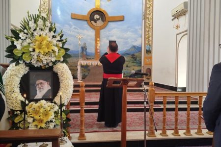 گرامیداشت چهلمین روز شهادت رهبر فرزانه در کلیساهای آذربایجان غربی