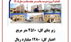 بهره برداری از شش پروژه عرصه سلامت در آذربایجان غربی